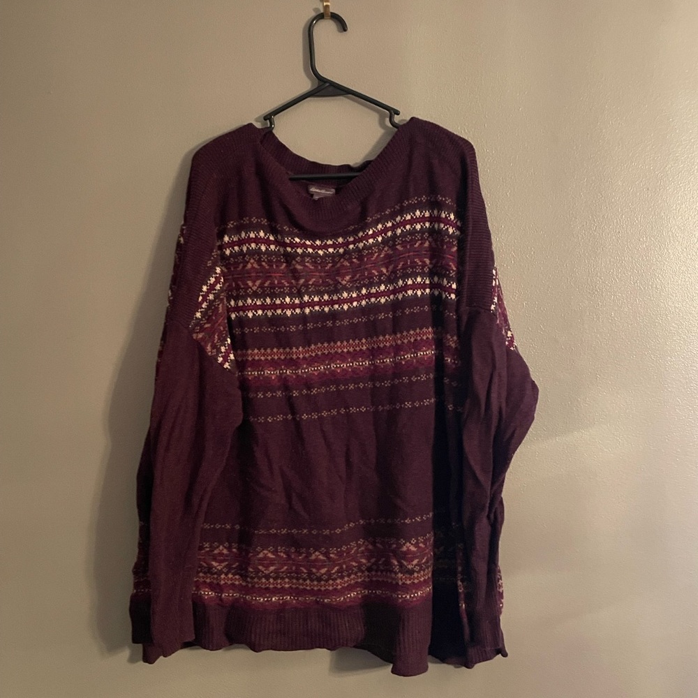 Eddie Bauer sweater- purple